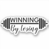 Sticker Gagner en perdant - Exercice - Levage de poids (Devant)