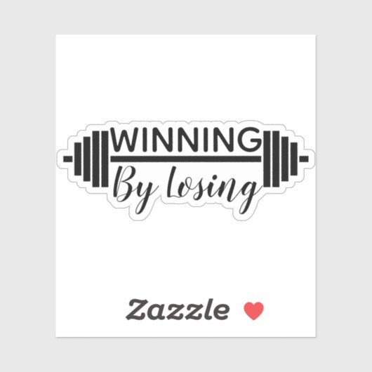 Sticker Gagner en perdant - Exercice - Poids Lift (Feuille)