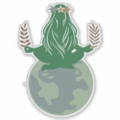 Sticker Gaia Déesse de la Terre, Mère Terre, Planète Terre (Devant)