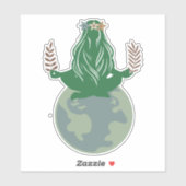 Sticker Gaia Déesse de la Terre, Mère Terre, Planète Terre (Feuille)