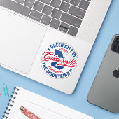 Sticker Gainesville, Géorgie (Ordinateur portable avec iPhone)