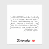 Sticker Galates 2:20 Ce n'est plus moi qui vis (Feuille)