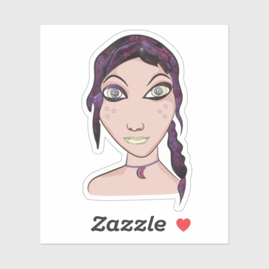 Sticker Galaxy Girl (Feuille)