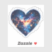 Sticker Galaxy Heart Saint Valentin (Feuille)