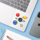 Sticker Galaxy Universe - Planètes Livre de rebuts (Ordinateur portable avec iPhone)