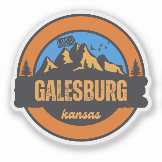 Sticker Galesburg, Kansas (Devant)