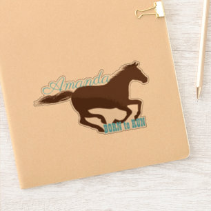 Sticker Galloping hippocampe silhouette personnalisée