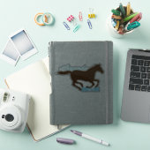 Sticker Galloping hippocampe silhouette personnalisée (Couverture iPad)