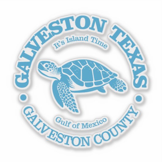 Sticker Galveston (tortue de mer) (Devant)
