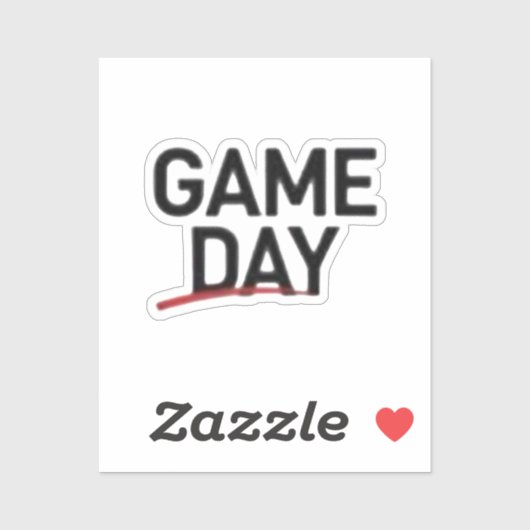 Sticker Game Day Bold Statement Design (Feuille)