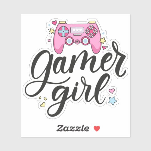 Sticker Gamer fille (Feuille)