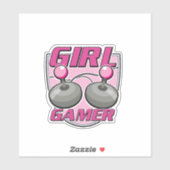 Sticker Gamer fille (Feuille)