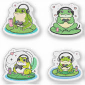 Sticker Gamer Frog - Jeu mignon (Devant)