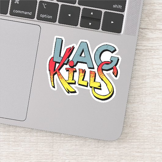 Sticker Gamer Lag (Détail)