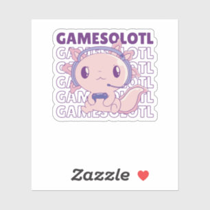 Sticker Gamesolotl Funny Axolotl Mot Jeu Pour Les Joueurs