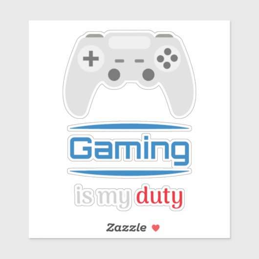 Sticker Gaming Is My Duty Gamer Controller (Feuille)