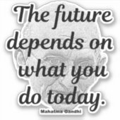 Sticker Gandhi cite : The Future (Devant)