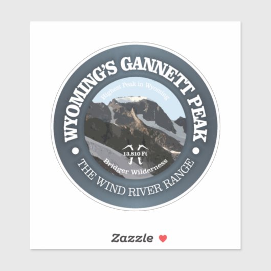Sticker Gannett Peak (Feuille)