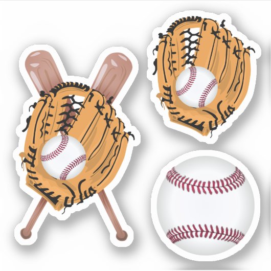 Sticker Gant de baseball et de baseball (Devant)
