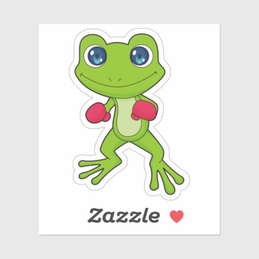 Sticker Gants de boxe de grenouille (Feuille)