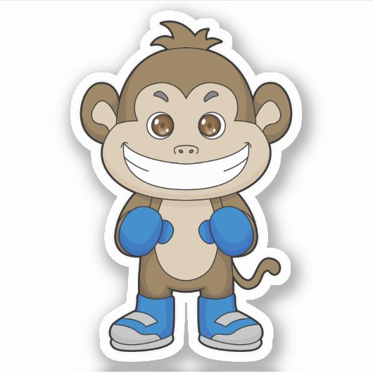 Sticker Gants de boxe de singe (Devant)