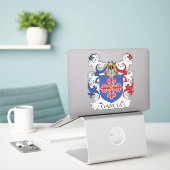 Sticker Garcia Family Crest (Ordinateur portable sur le bureau)