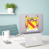 Sticker Garcia Family Crest (Ordinateur portable sur le bureau)