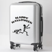 Sticker Garçon et chien d'Halloween (Sur valise)