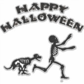 Sticker Garçon et chien d'Halloween (Devant)