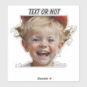 Sticker garçon heureux personnaliser lettrage voiture (Feuille)