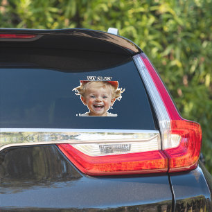 Sticker garçon heureux personnaliser lettrage voiture