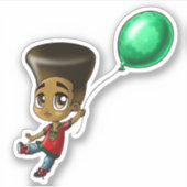 Sticker Garçon noir (Devant)