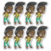 Sticker Garçons africains américains (Devant)