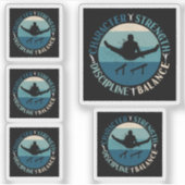 Sticker Garçons Gymnastique Caractère Force Discipline (Devant)