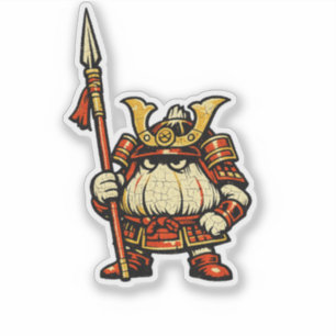 Sticker Garde ailée — Samouraï drôle du château de légumes