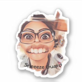 Sticker Garde d'éternuement