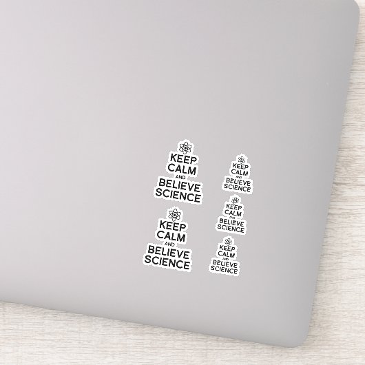 STICKER GARDER CALME ET CROIRE LA SCIENCE (Détail)