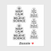 STICKER GARDER CALME ET CROIRE LA SCIENCE (Feuille)