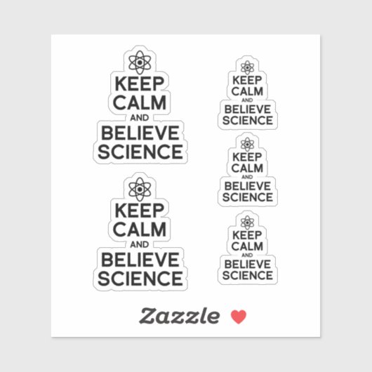 STICKER GARDER CALME ET CROIRE LA SCIENCE (Feuille)