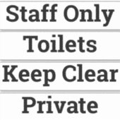 Sticker Garder dehors, pas d'entrée, privé, pas d'entrée S (Devant)