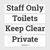 Sticker Garder dehors, pas d'entrée, privé, pas d'entrée S (Feuille)