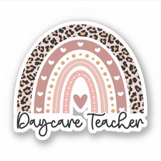 Sticker Garderie Enseignant Arc-en-ciel, Garderie, Cadeaux (Devant)