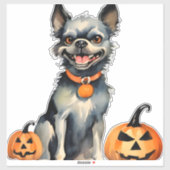 Sticker Gardes de Chiens Sharp Halloween Citrouilles Premi (Feuille)