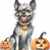 Sticker Gardes de Chiens Sharp Halloween Citrouilles Premi (Devant)