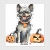 Sticker Gardes de Chiens Sharp Halloween Citrouilles Premi (Feuille)