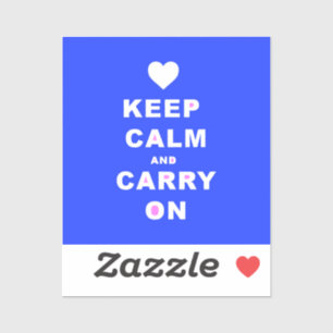 Sticker GARDEZ CALME ET TRANSPORTEZ EN Bleu