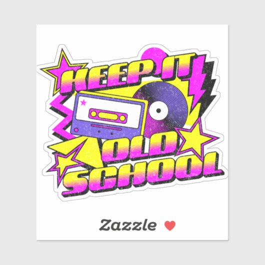 Sticker Gardez l'ancienne école (Feuille)