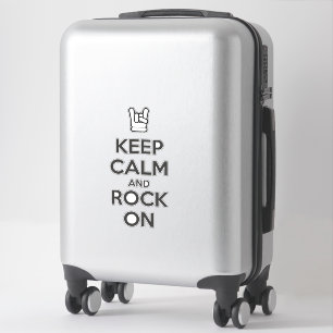Sticker Gardez le calme et le rock