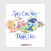 Sticker Gardez Nos Mers En Plastique Gratuit (Feuille)