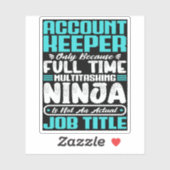 Sticker Gardien de compte Titre de l'emploi Compétences pr (Feuille)